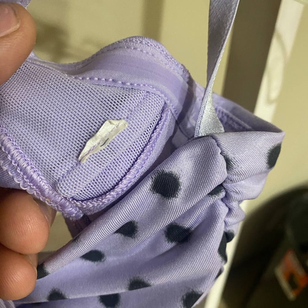 Lululemon Lilac High Noon Dot Hot But Not Tank with a built-in bra- 99 - Picture 4 of 6